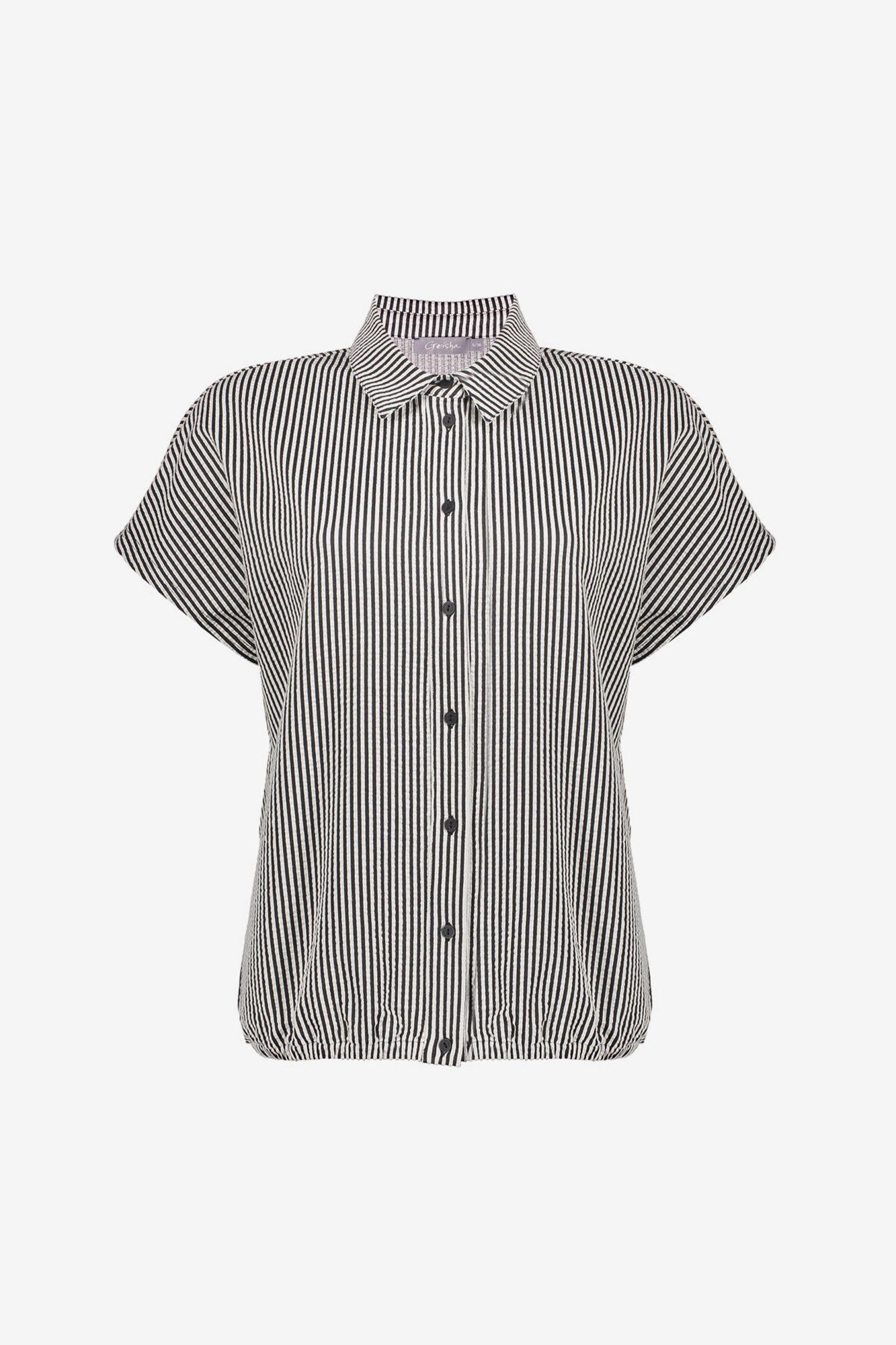Geisha blouse met strepen en korte mouwen