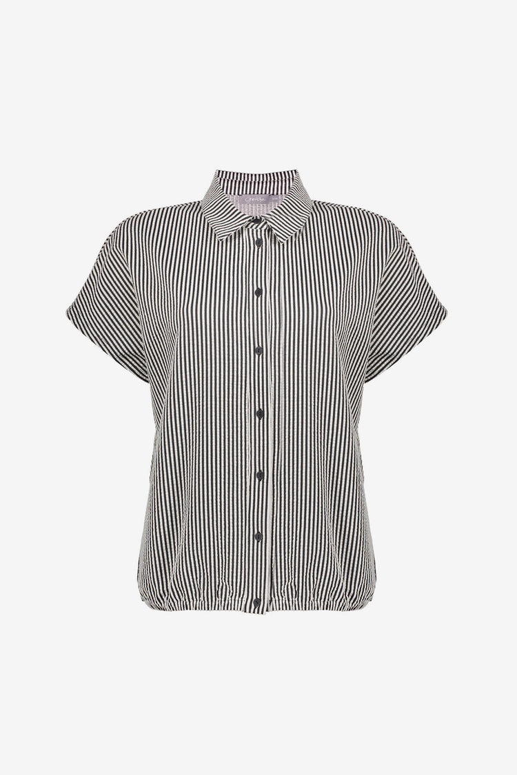 Geisha blouse met strepen en korte mouwen