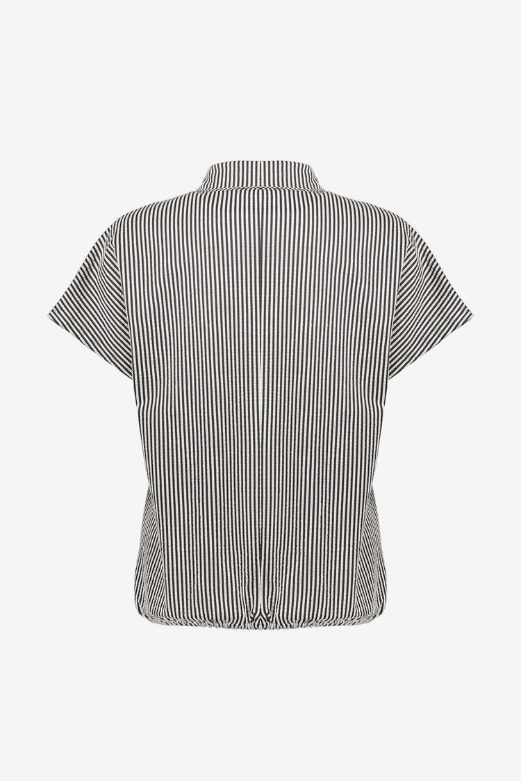 Geisha blouse met strepen en korte mouwen