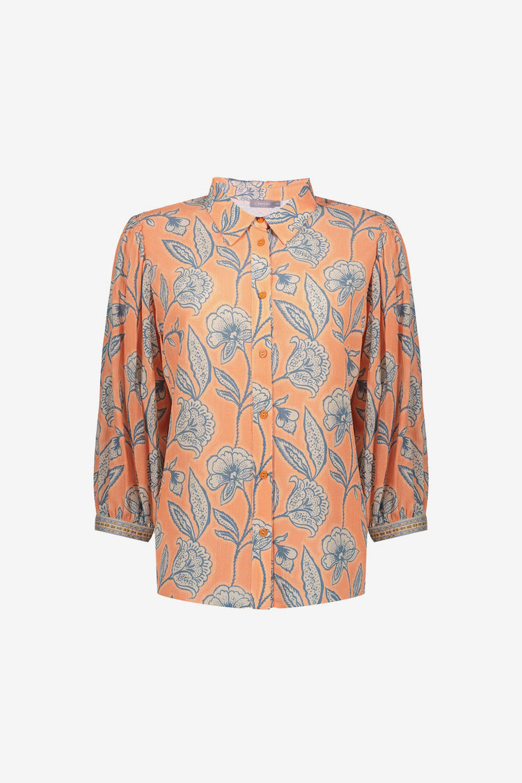 Geisha blouse met bloemendessin