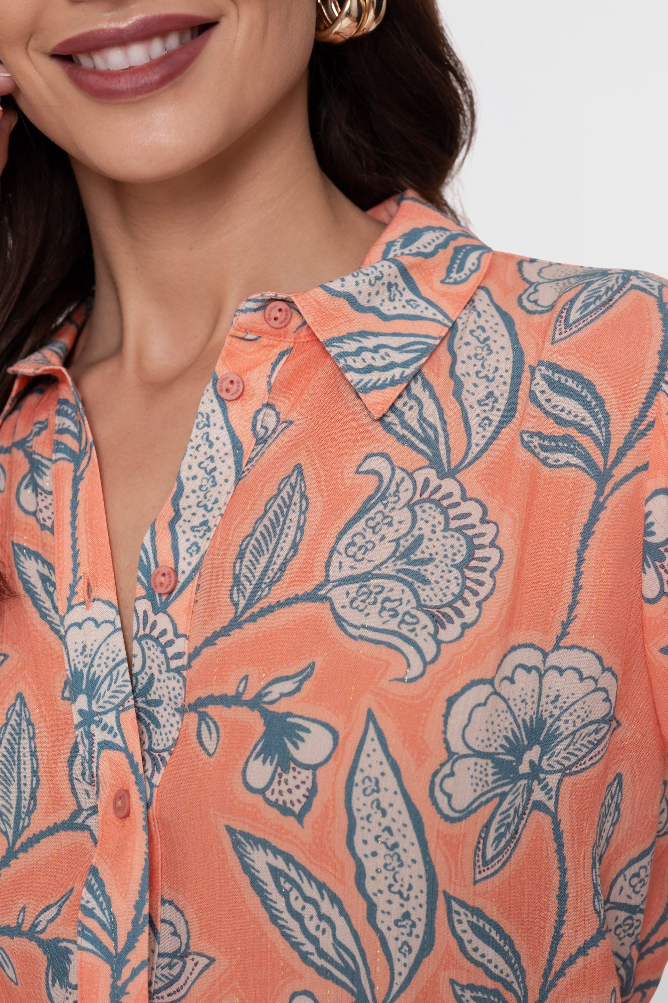 Geisha blouse met bloemendessin