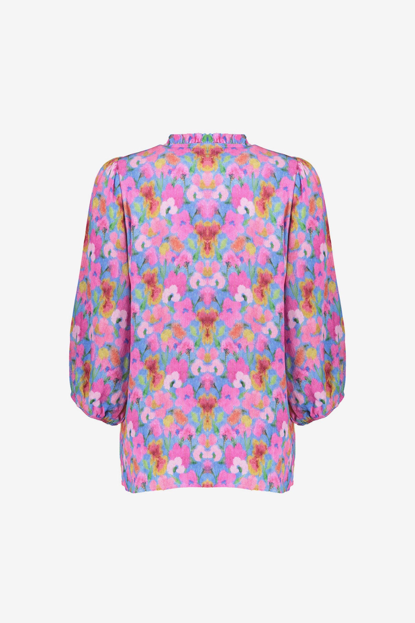 Geisha lurex bloemenblouse