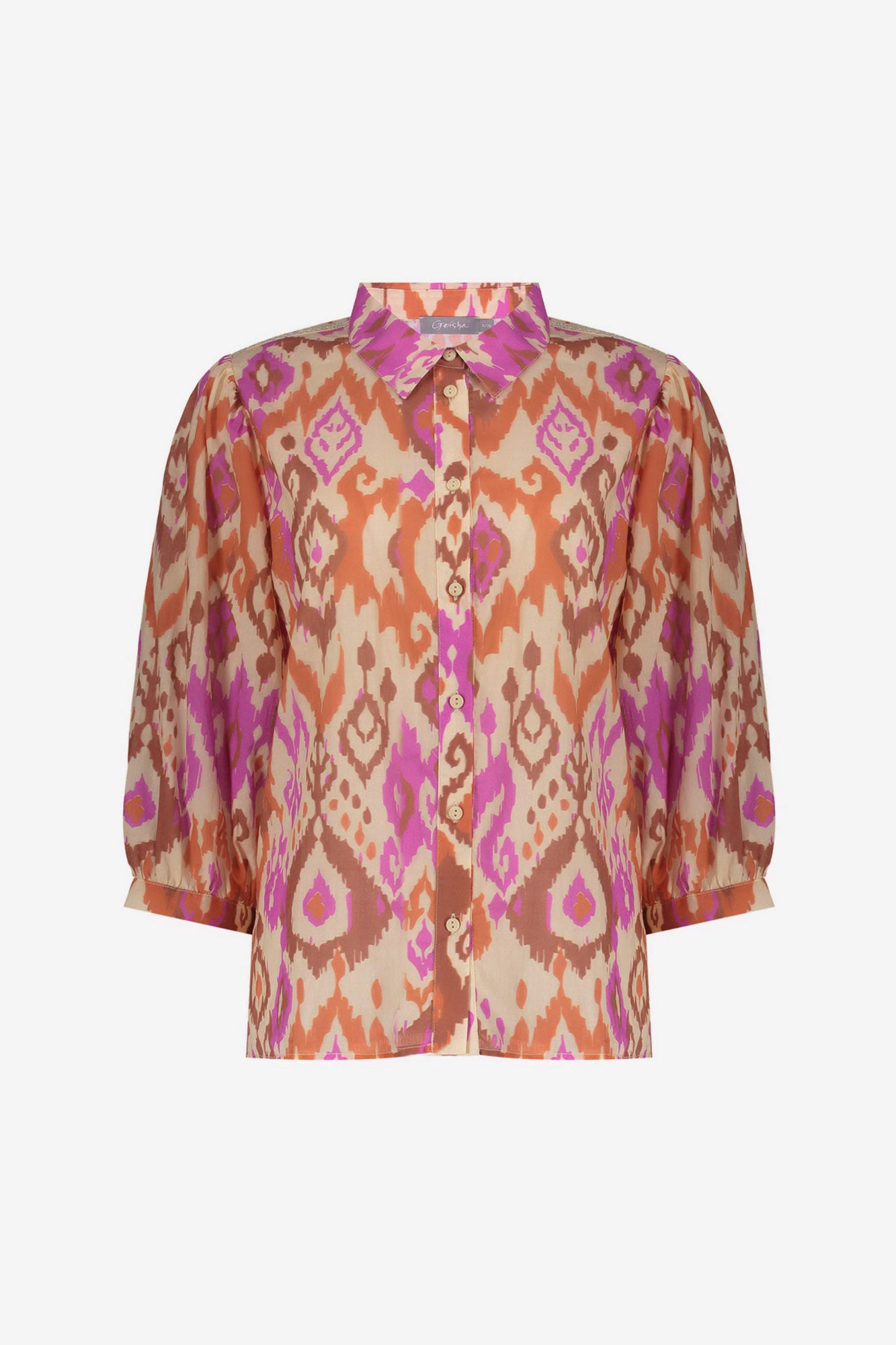 Geisha roze oranje blouse