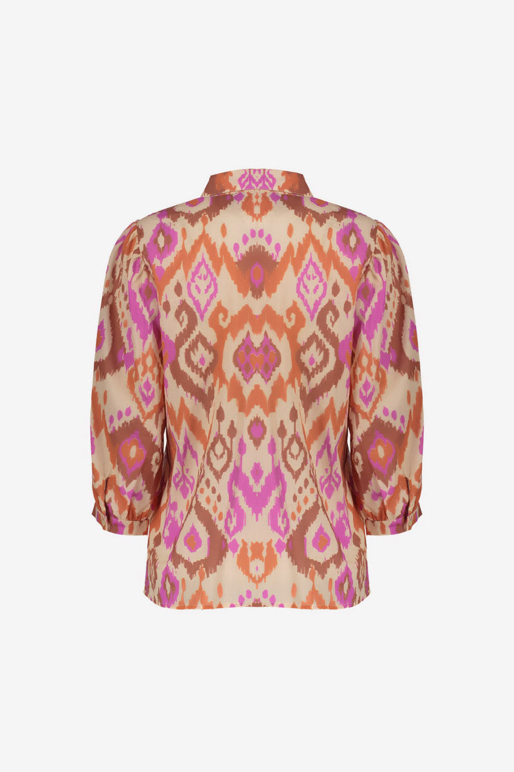 Geisha roze oranje blouse