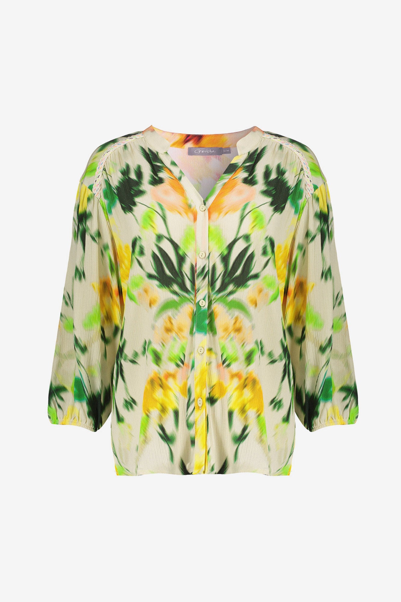 Geisha aquarel print blouse