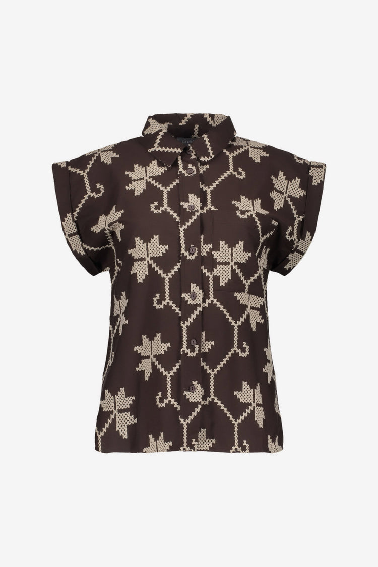 Geisha blouse met embroidery