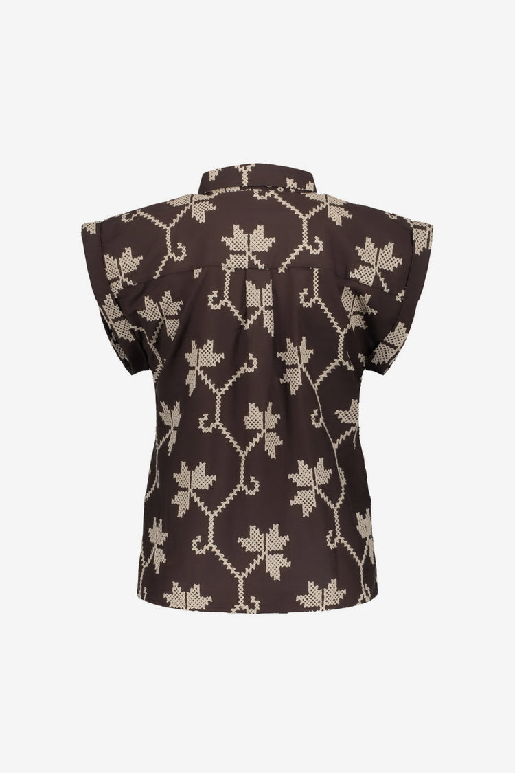 Geisha blouse met embroidery