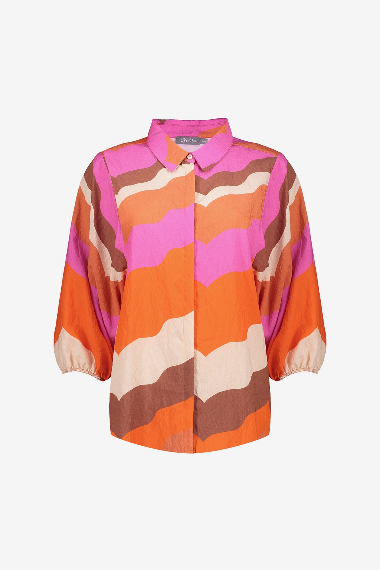 Geisha blouse met wave print