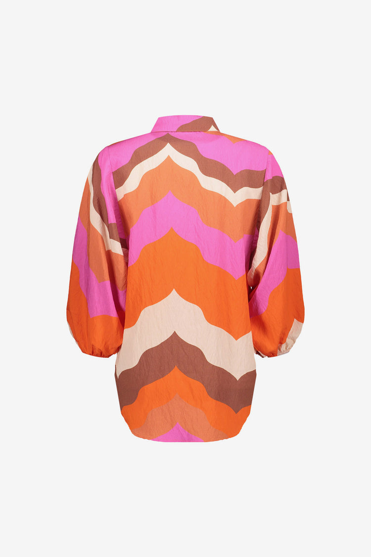 Geisha blouse met wave print