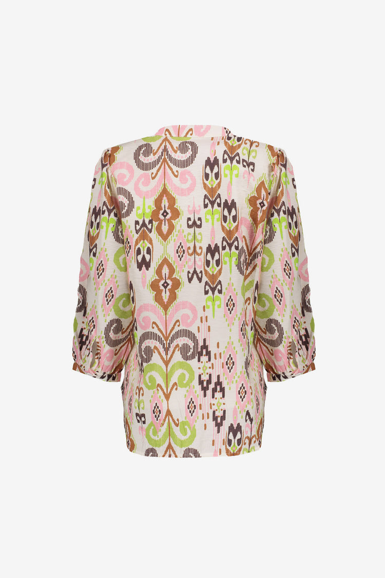 Geisha blouse met sierlijke paisleyprint