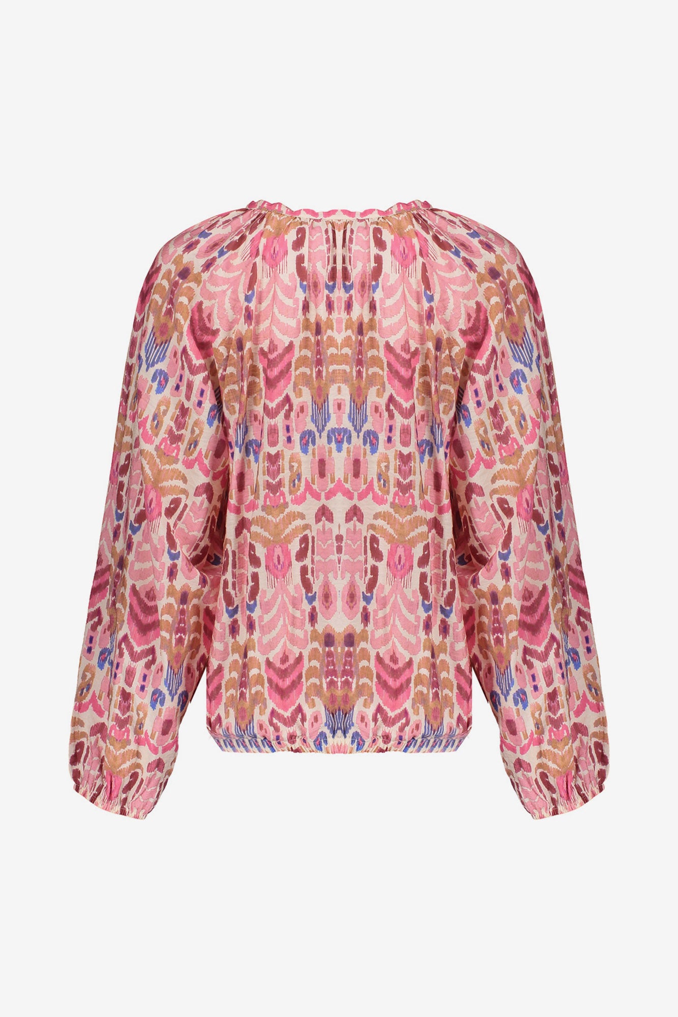 Geisha gekleurde blouse met kwastjes