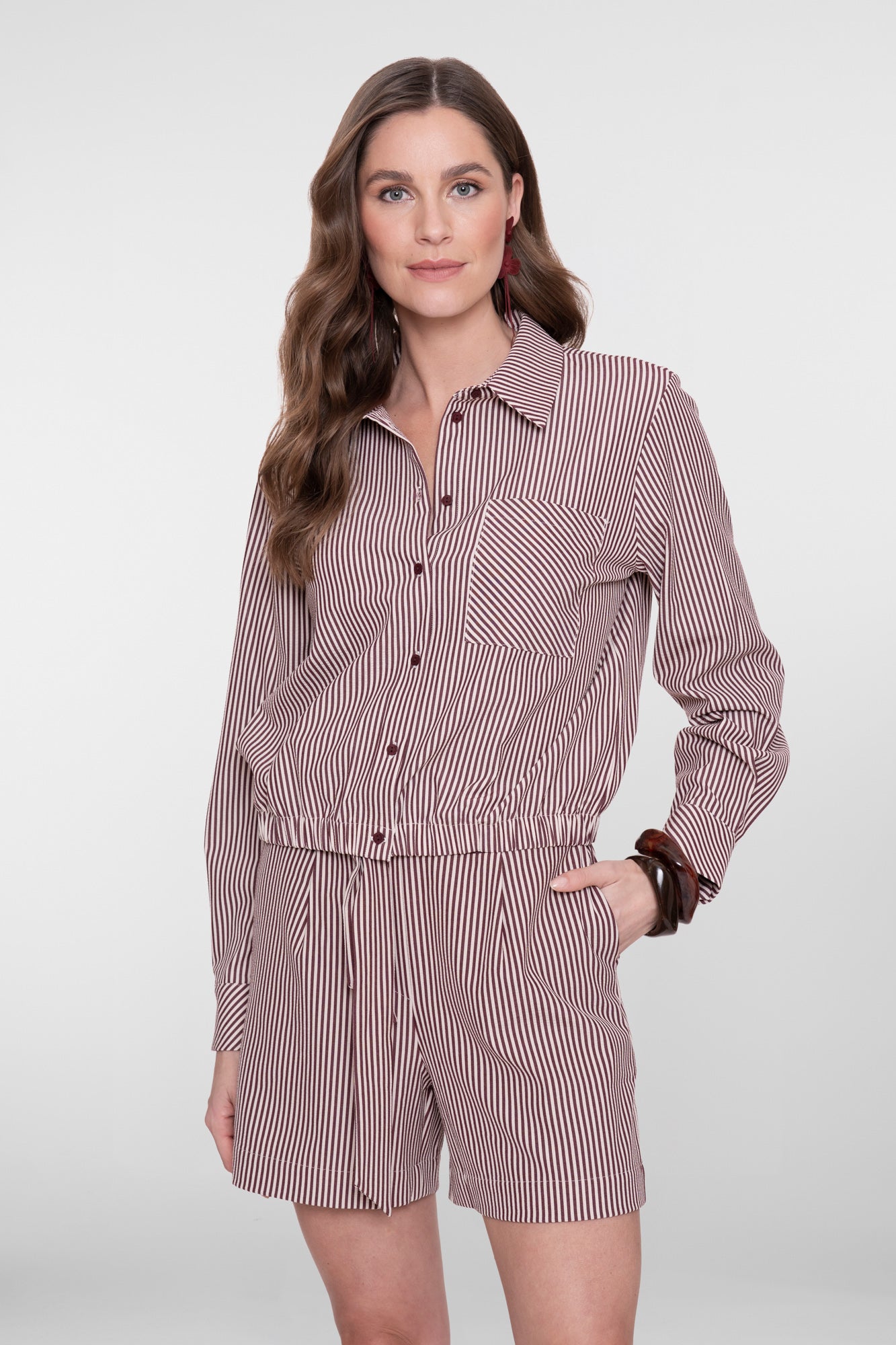 Geisha blouse met streepdessin