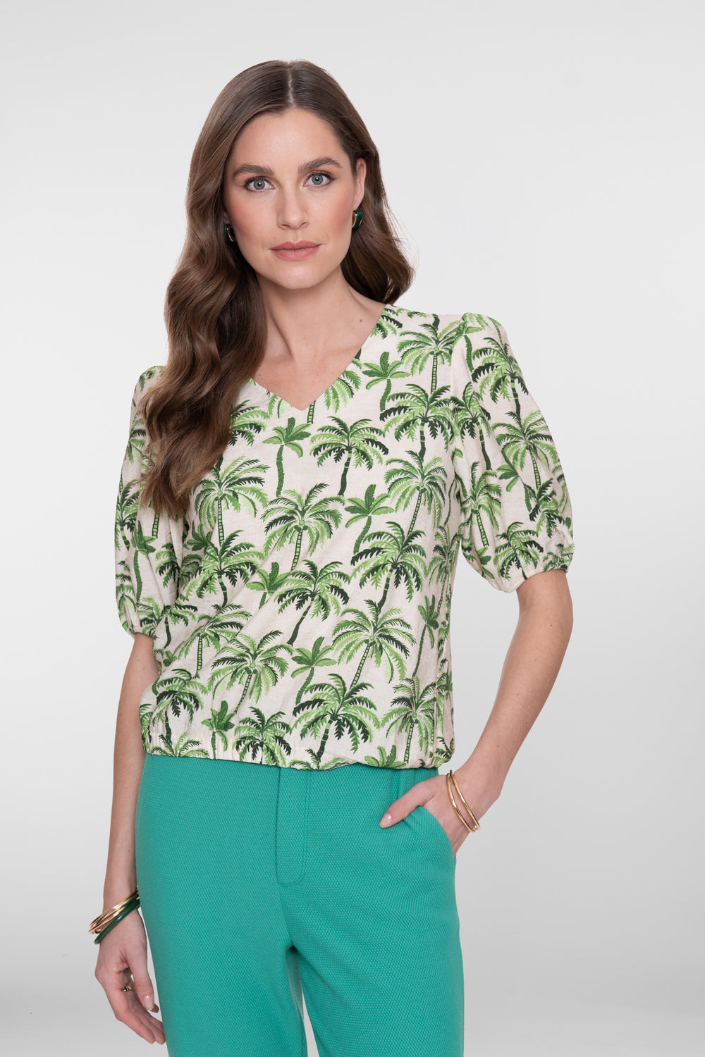 Geisha top met palmprint