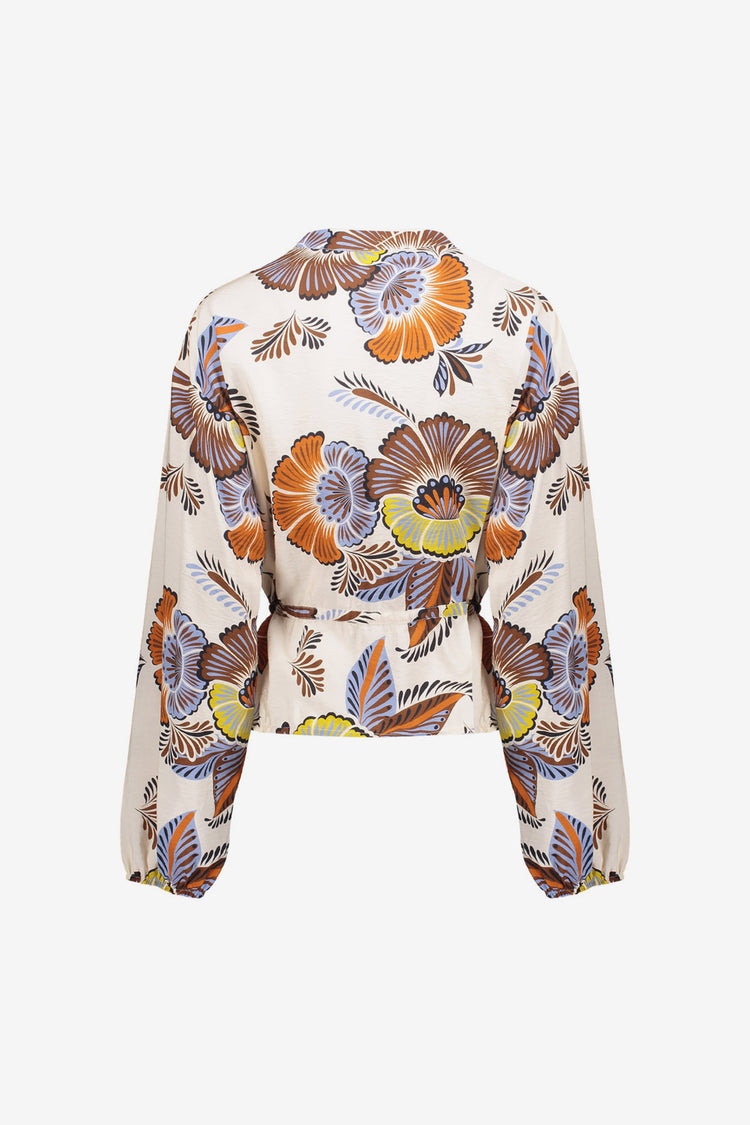 Geisha peplumblouse met strikceintuur