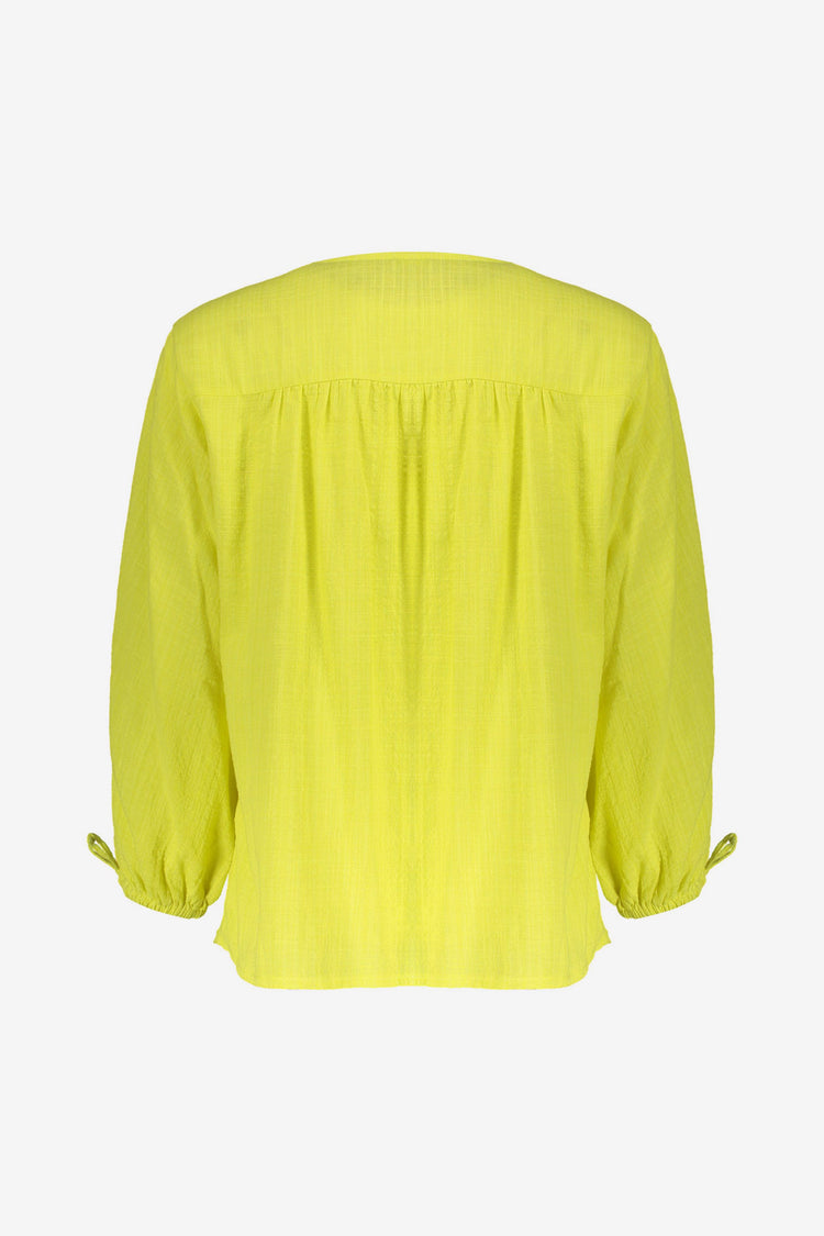 Geisha lime blouse met drawstring mouwen