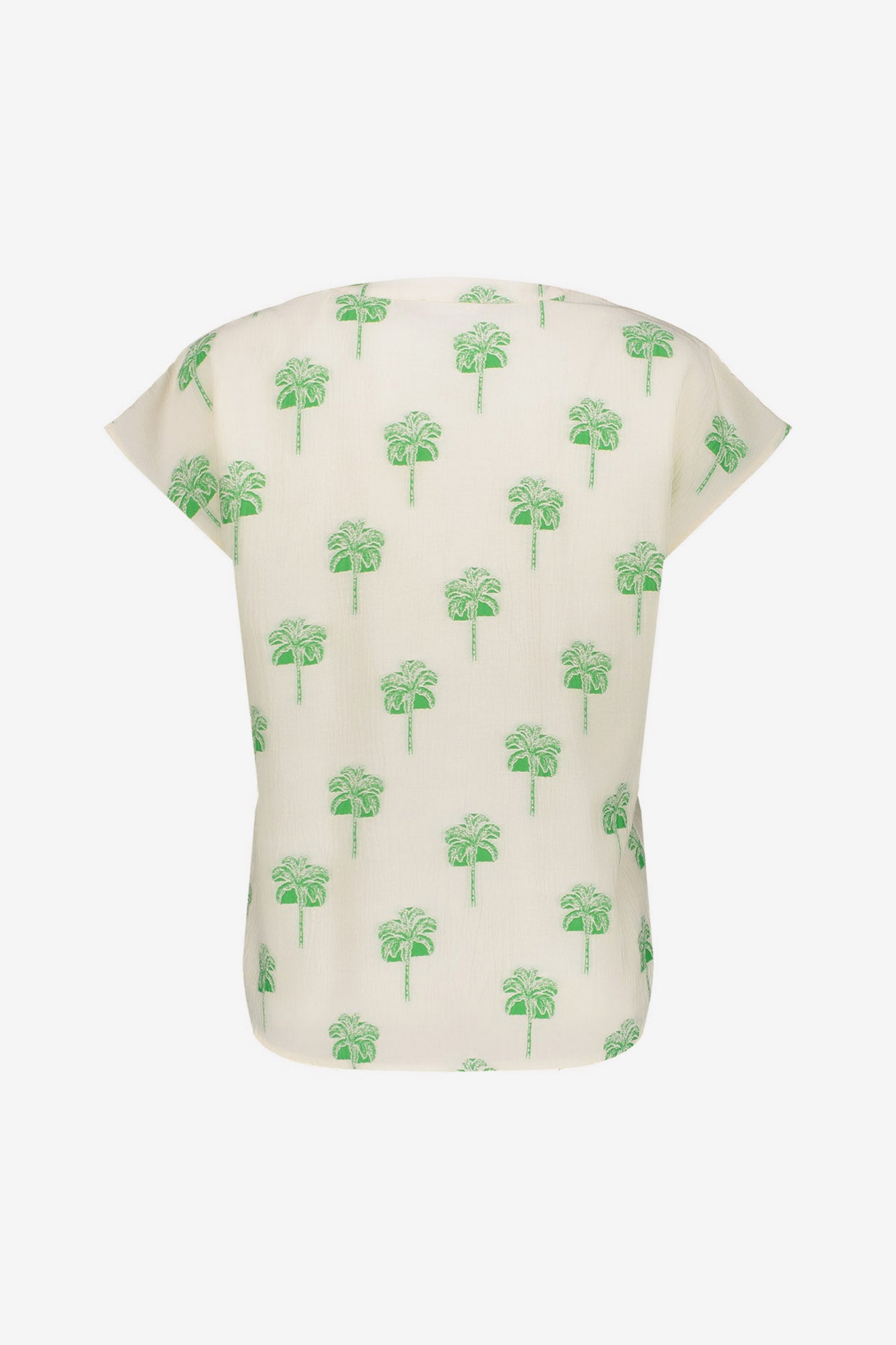 Geisha top met zomerse palm print