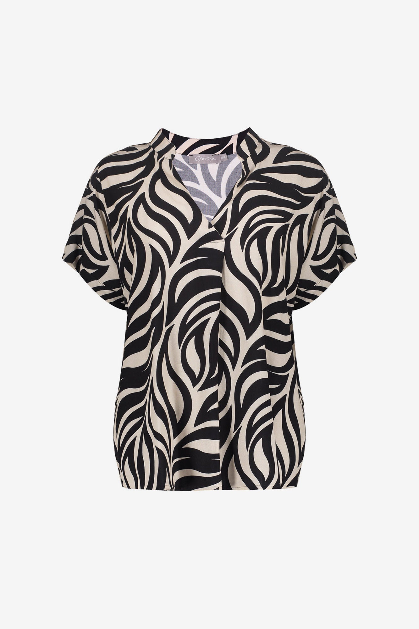 Geisha top met swirl dessin