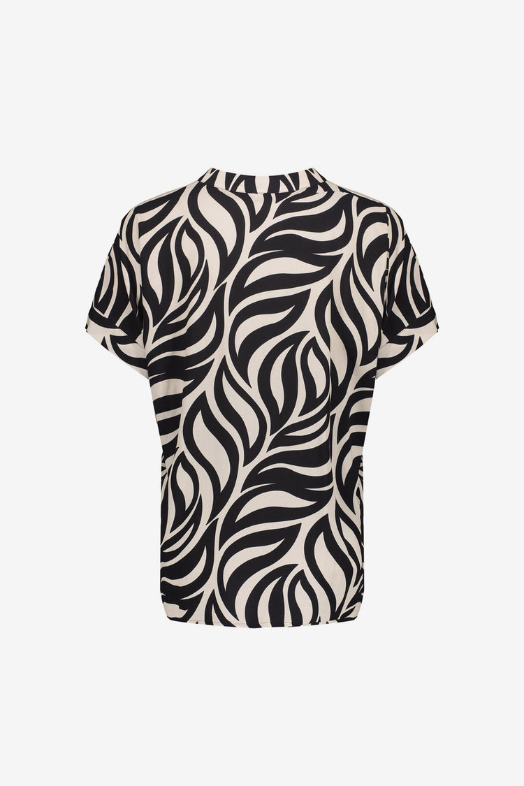 Geisha top met swirl dessin