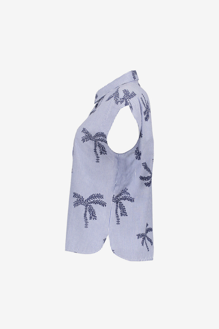 Geisha blouse embroidery palm print