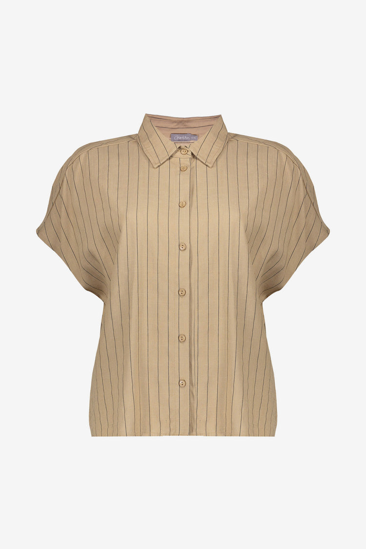 Geisha blouse met krijtstreep