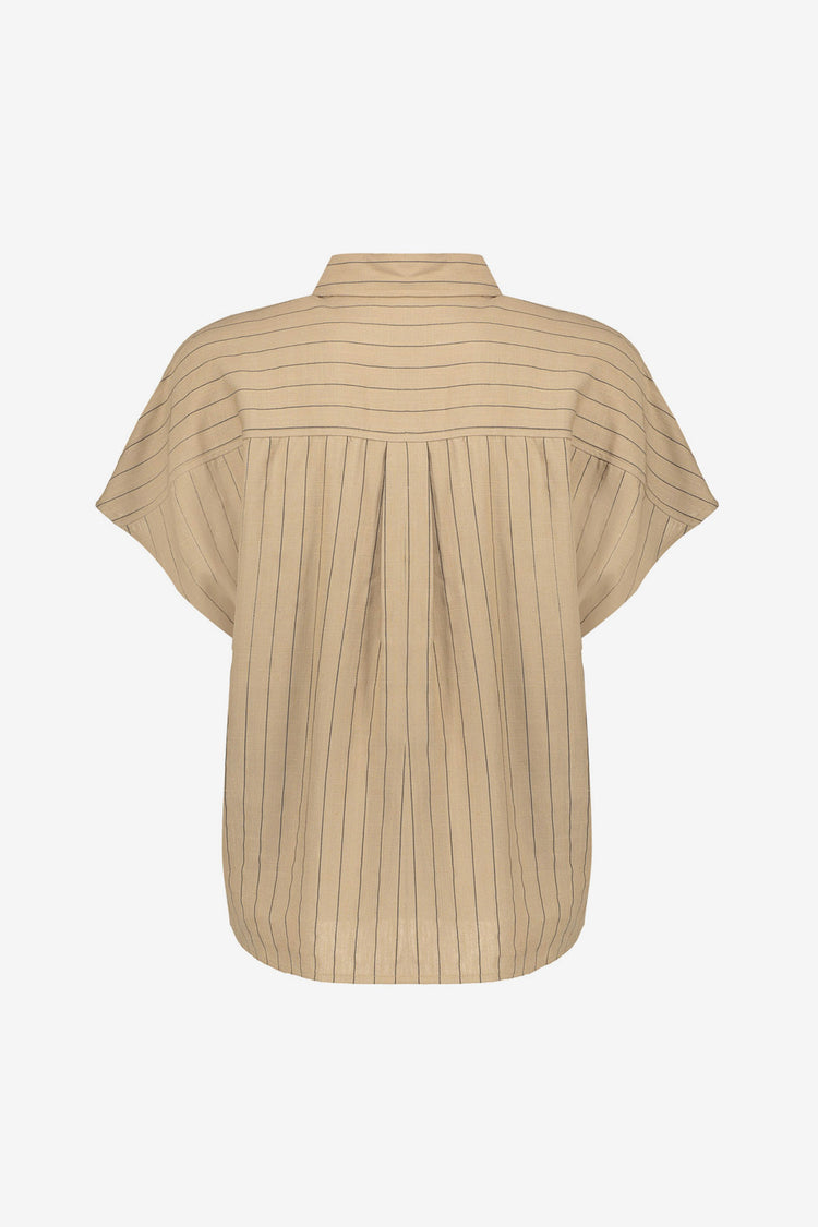 Geisha blouse met krijtstreep