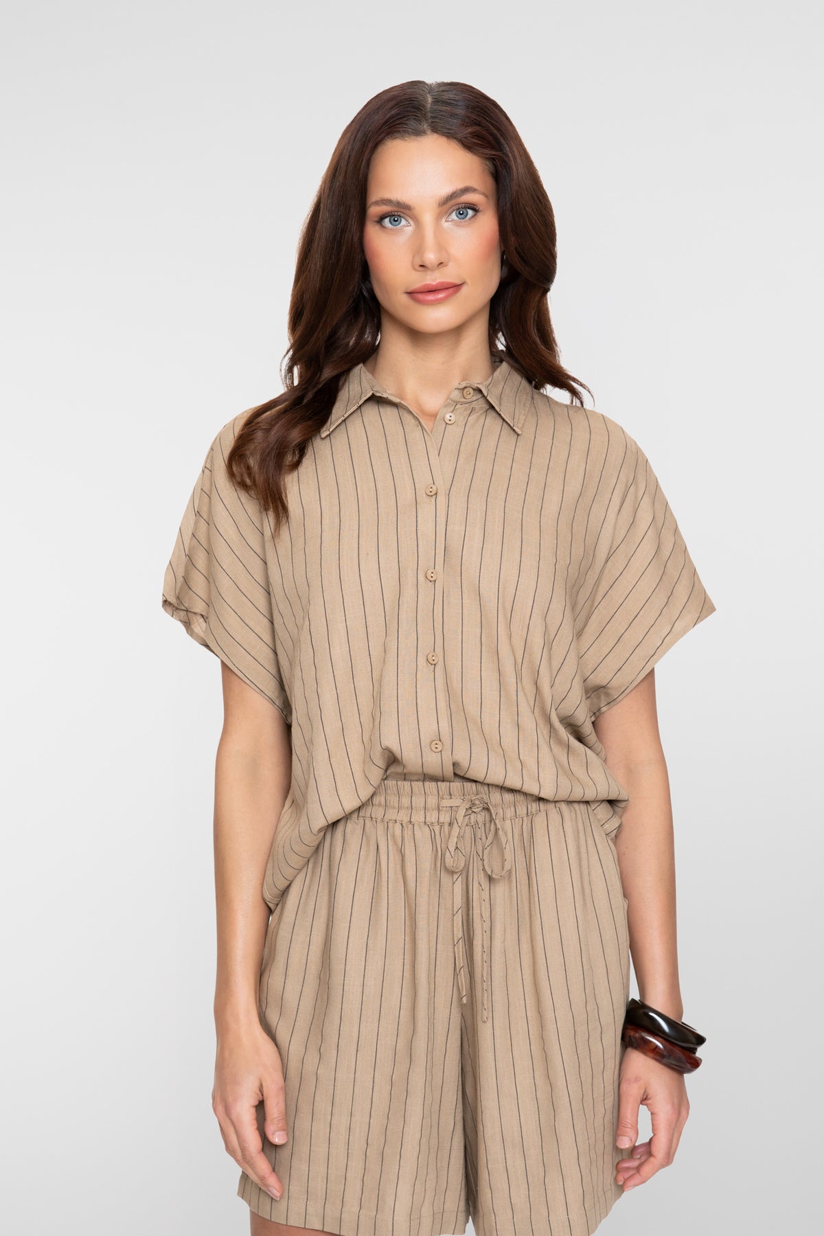 Geisha blouse met krijtstreep – Shop de look