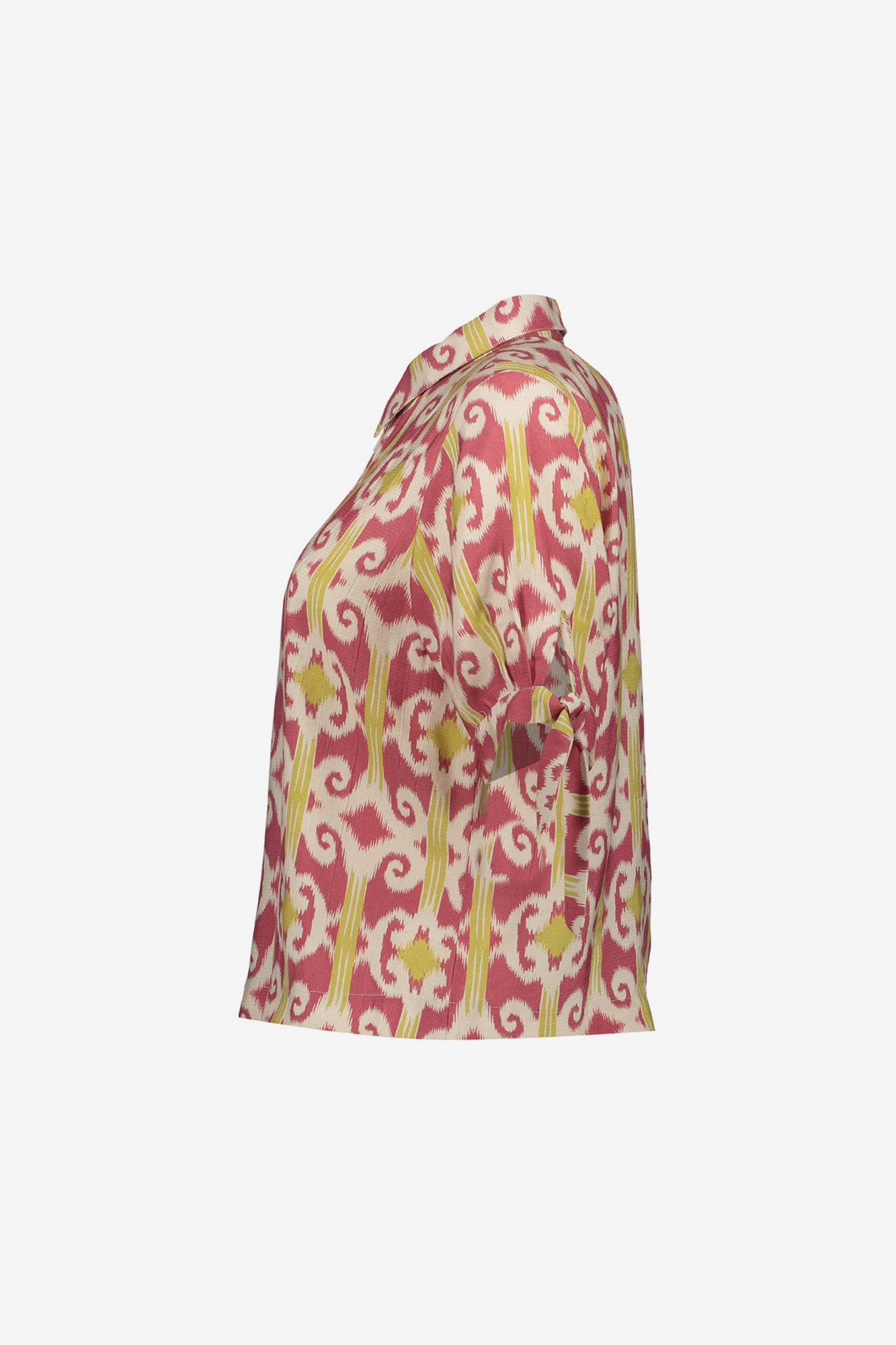 Geisha blouse met grafische print en speelse mouwdetails