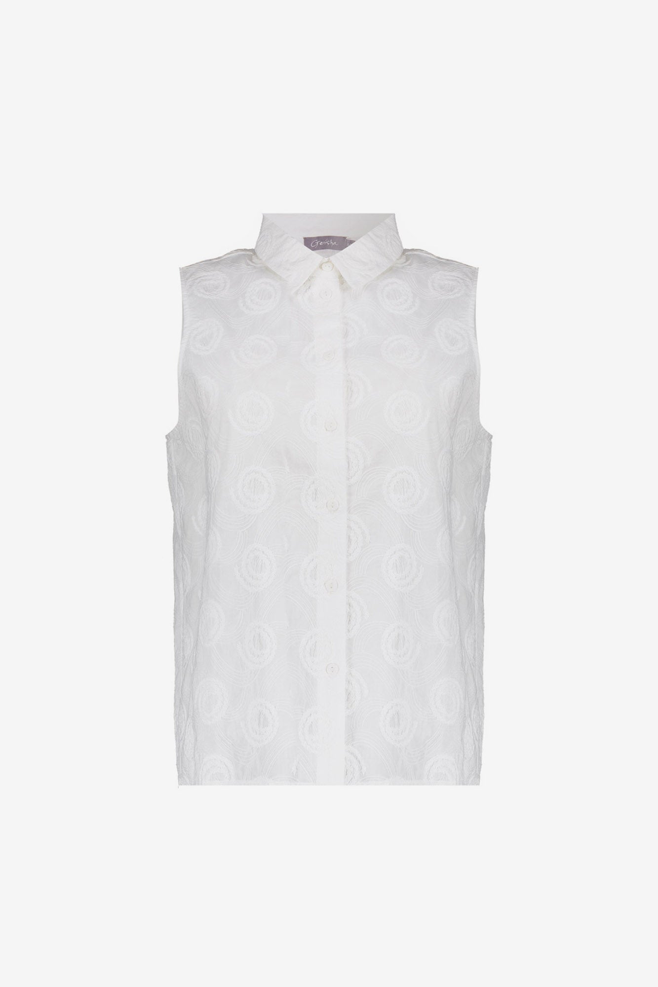 Geisha blouse zonder mouwen met circles dessin