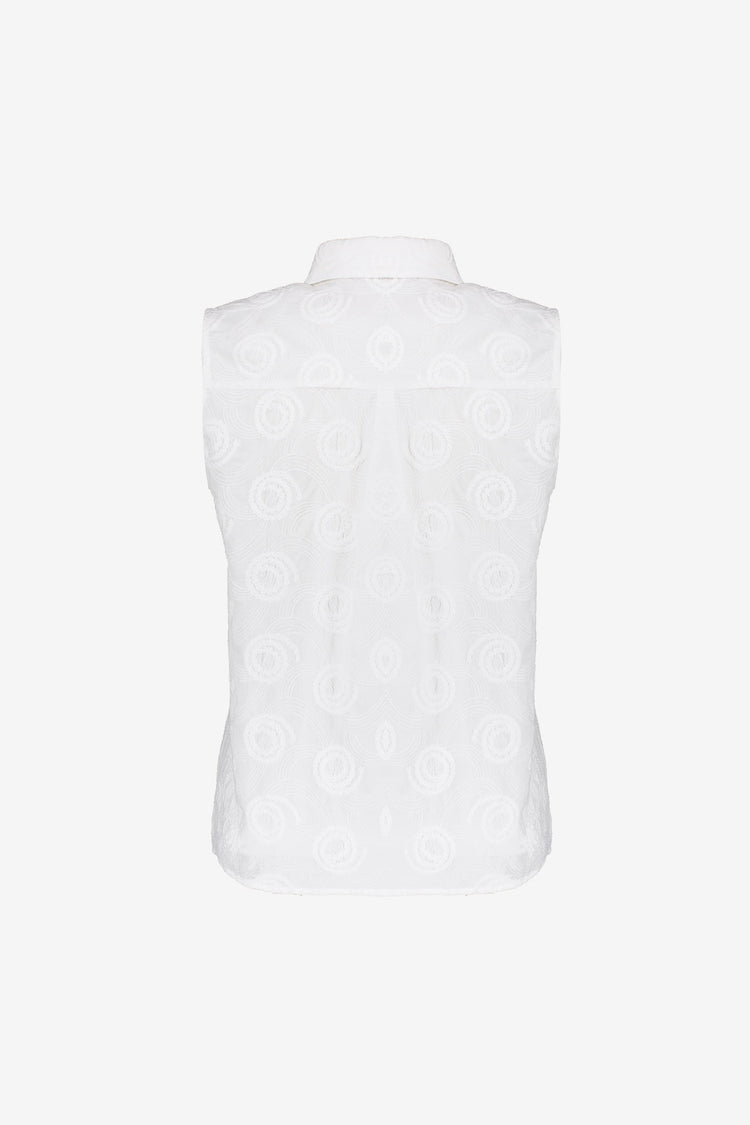 Geisha blouse zonder mouwen met circles dessin