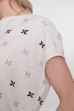 Geisha blouse met subtiele print