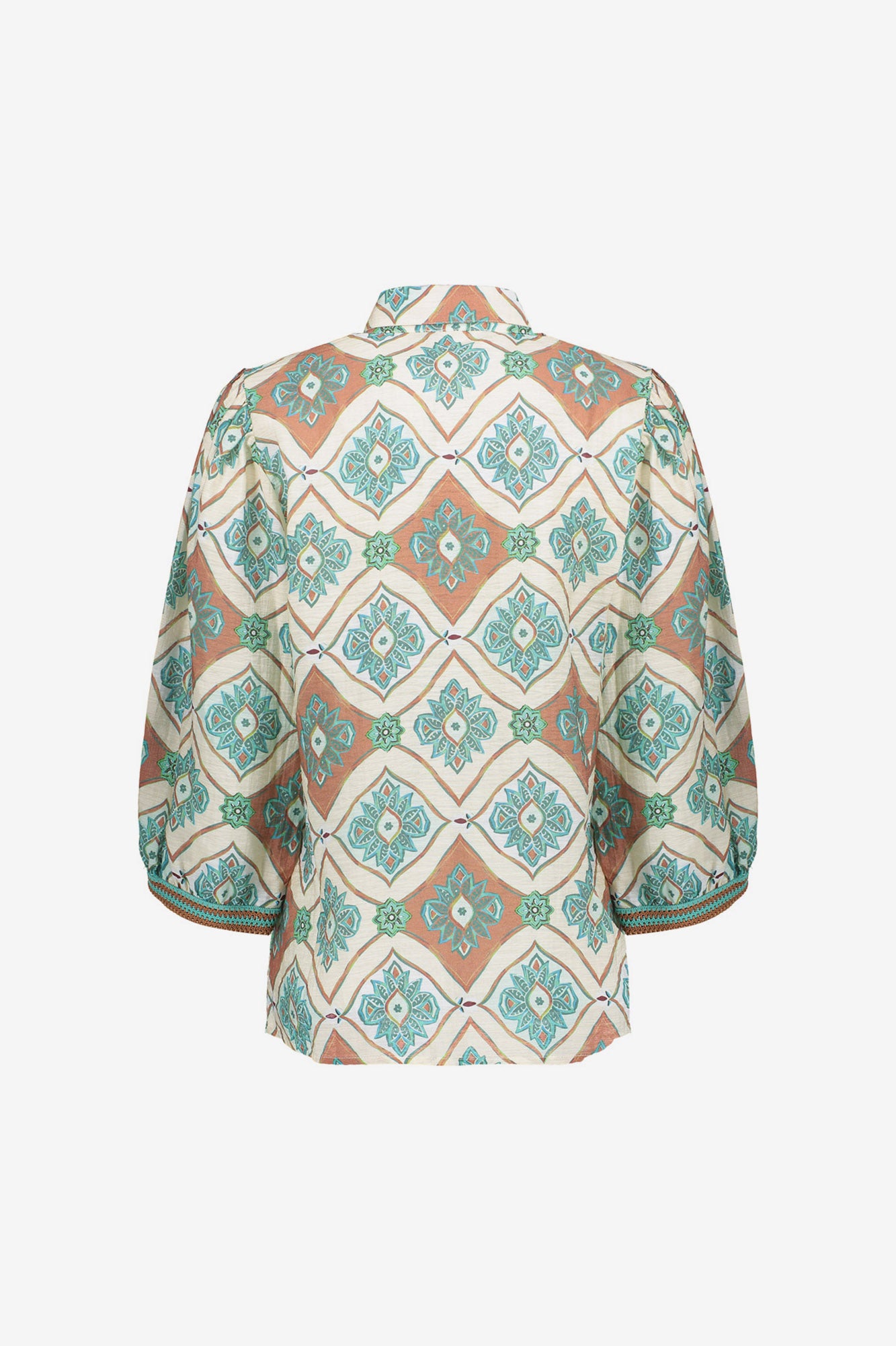 Geisha blouse met tegelprint