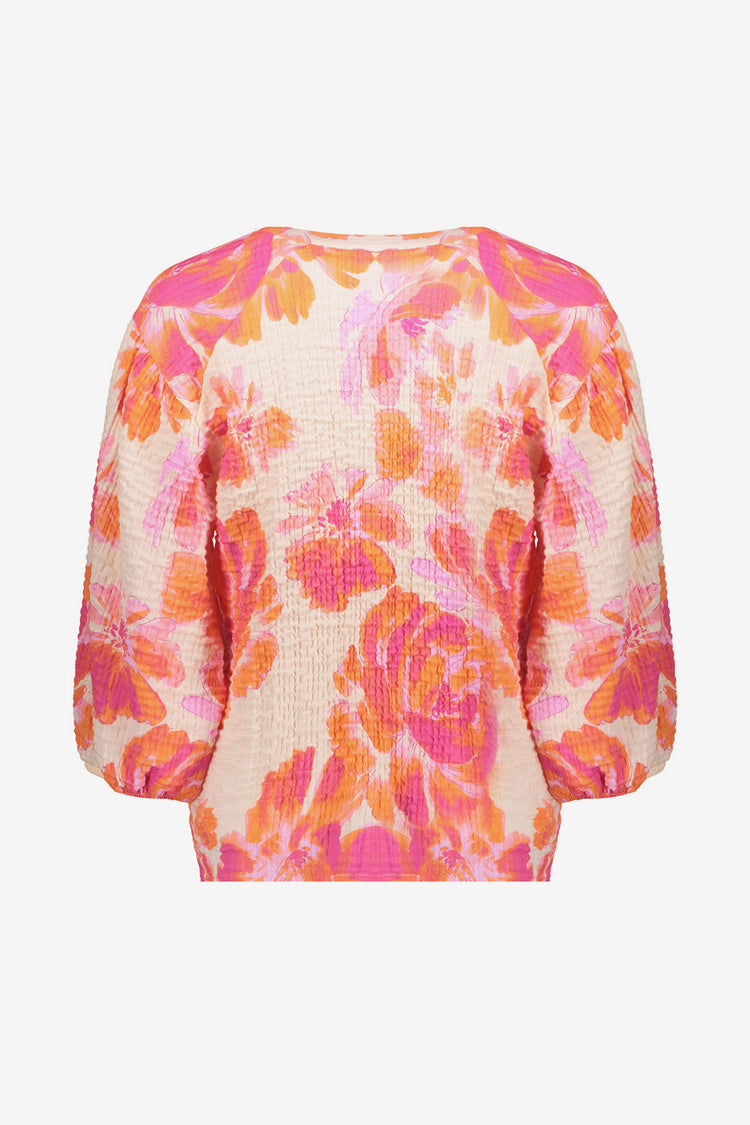 Geisha dames blouse mousseline bloemenprint