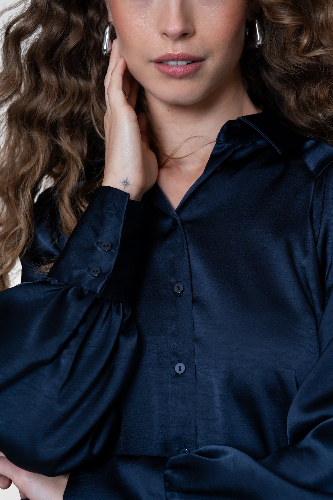Geisha blouse met glanzende uitstraling