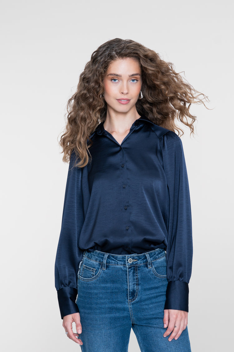 Geisha blouse met glanzende uitstraling