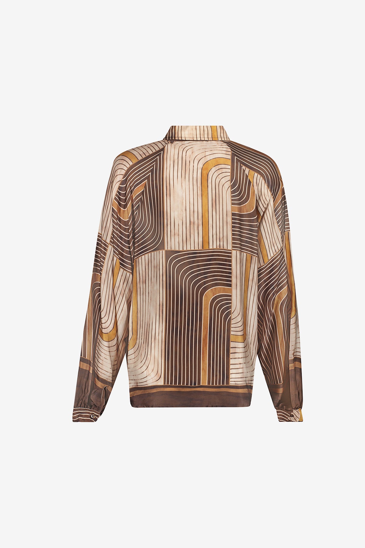 Geisha blouse met grafische print en satijnachtige uitstraling