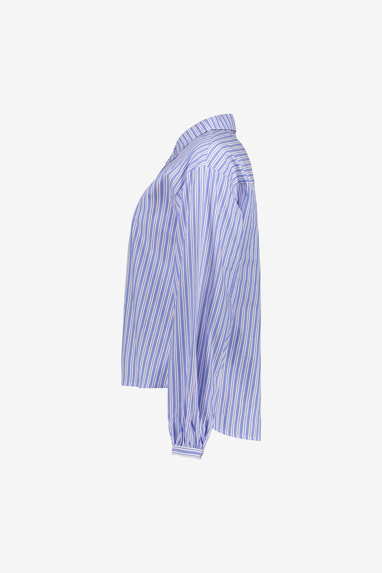 Geisha gestreepte blouse met lange mouwen en rechte pasvorm