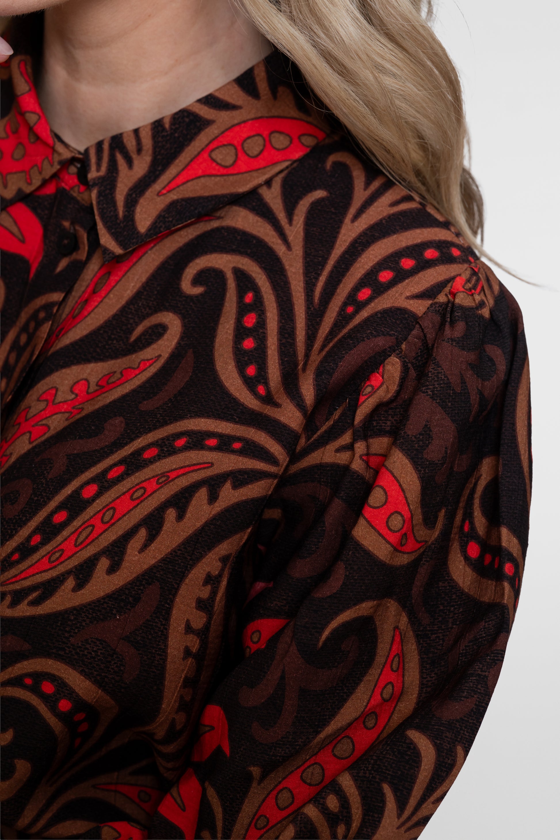 Geisha blouse met paisleyprint