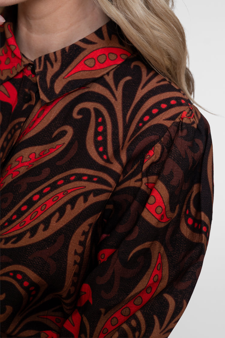 Geisha blouse met paisleyprint