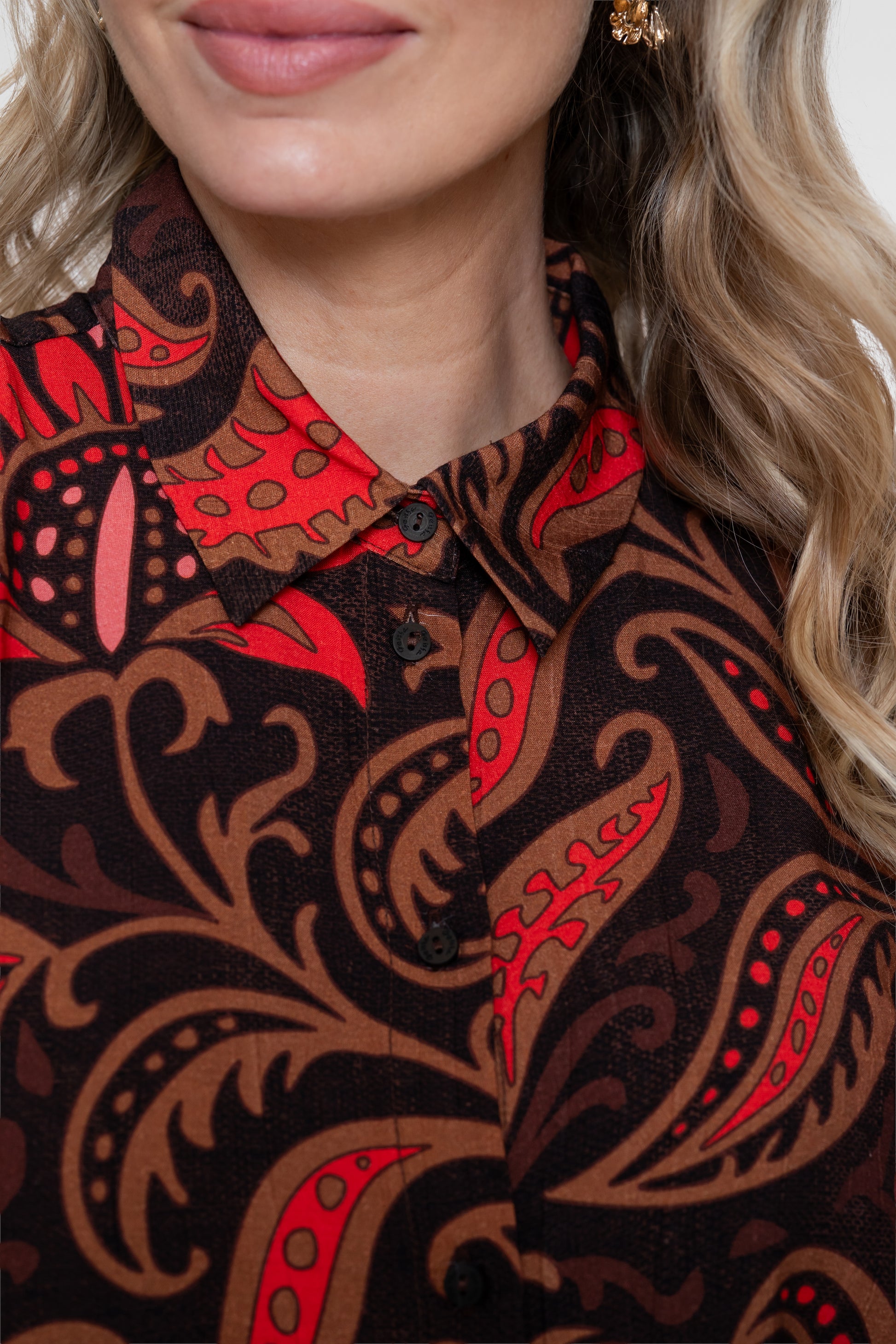 Geisha blouse met paisleyprint