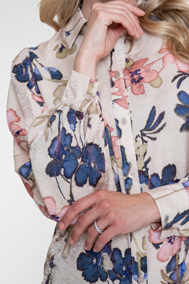 Geisha blouse met kleurrijke florale print