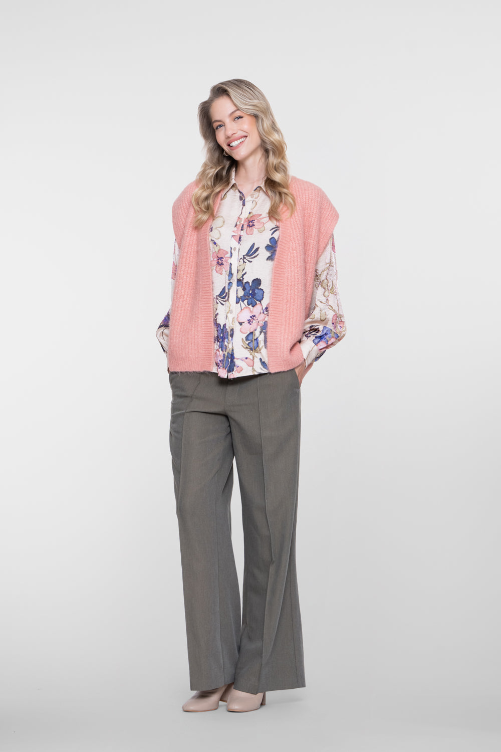 Geisha blouse met kleurrijke florale print – Shop de look