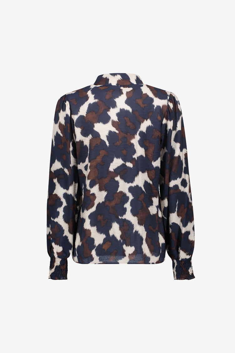 Geisha bestseller blouse met moderne cow print