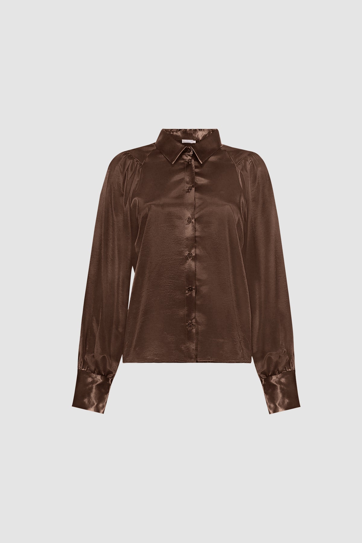Geisha dames blouse met satijnlook en volumineuze mouwen