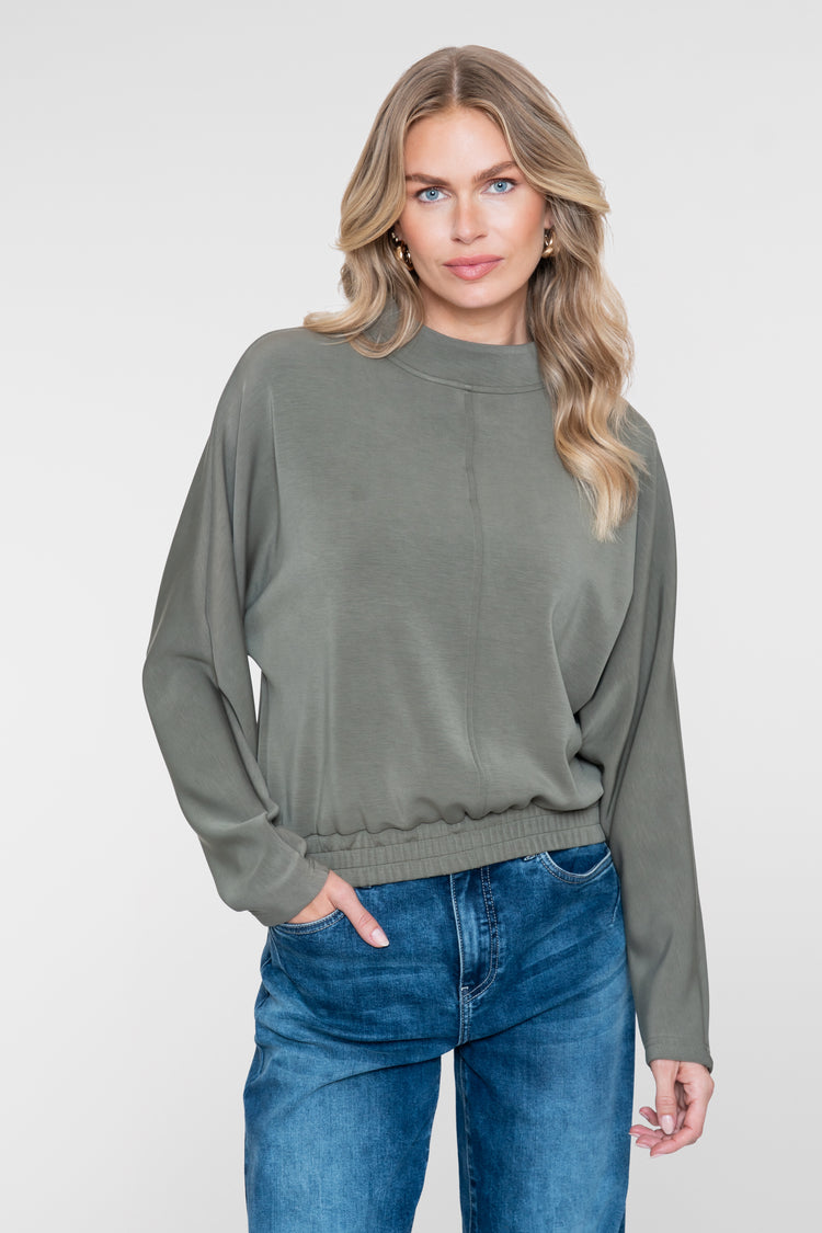 Geisha modal mix sweater met losvallende pasvorm