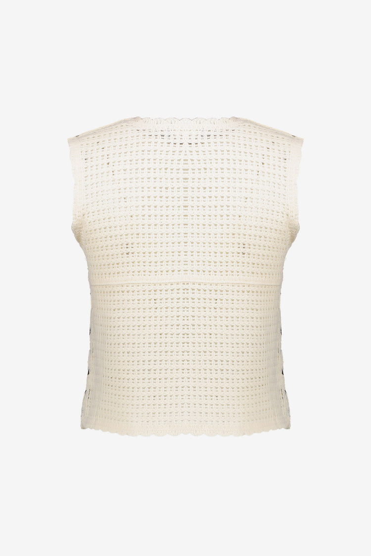 Geisha gehaakt jacquard vest