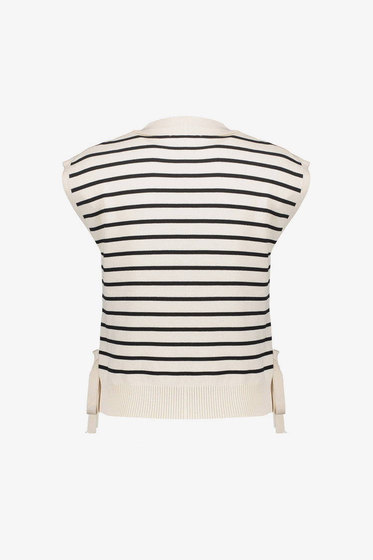 Geisha knit polo gestreept