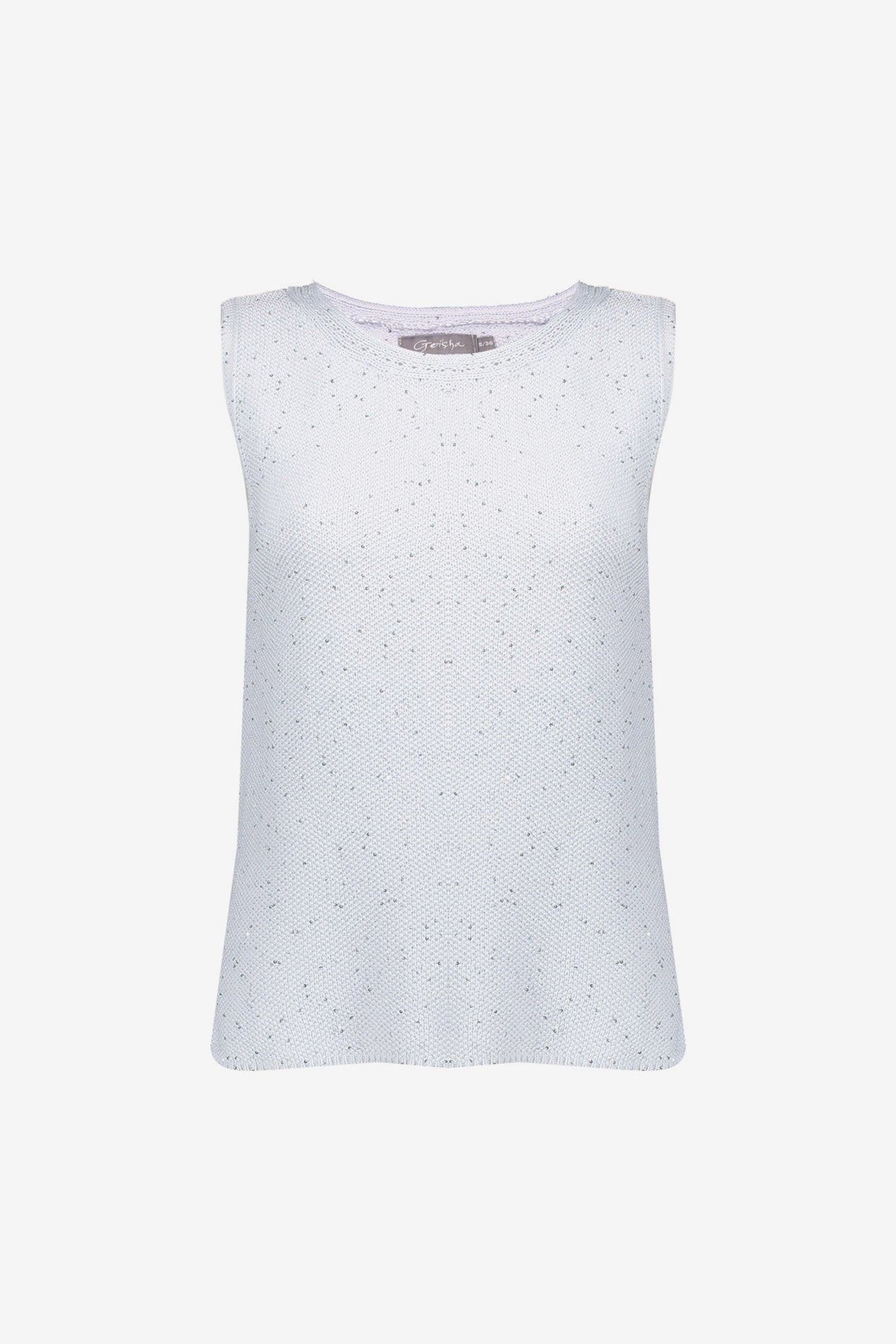 Geisha Geisha mouwloze glitter top