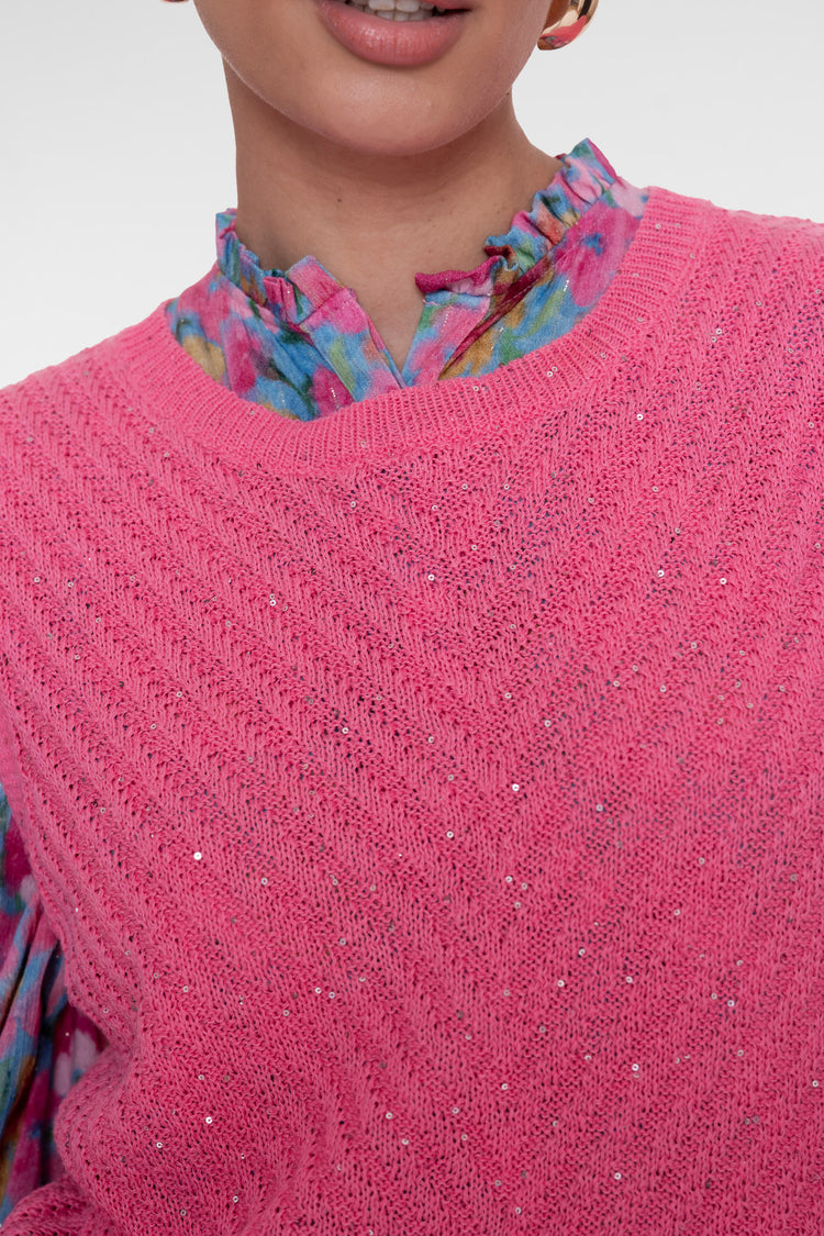 spencer met v-hals en pailetten