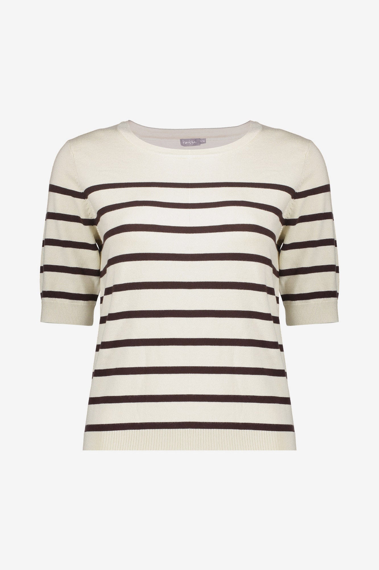 Geisha pullover met strepen en korte mouwen