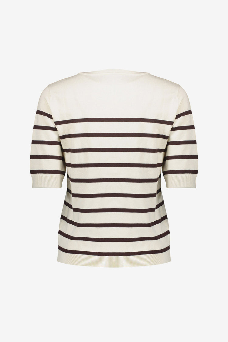 Geisha pullover met strepen en korte mouwen